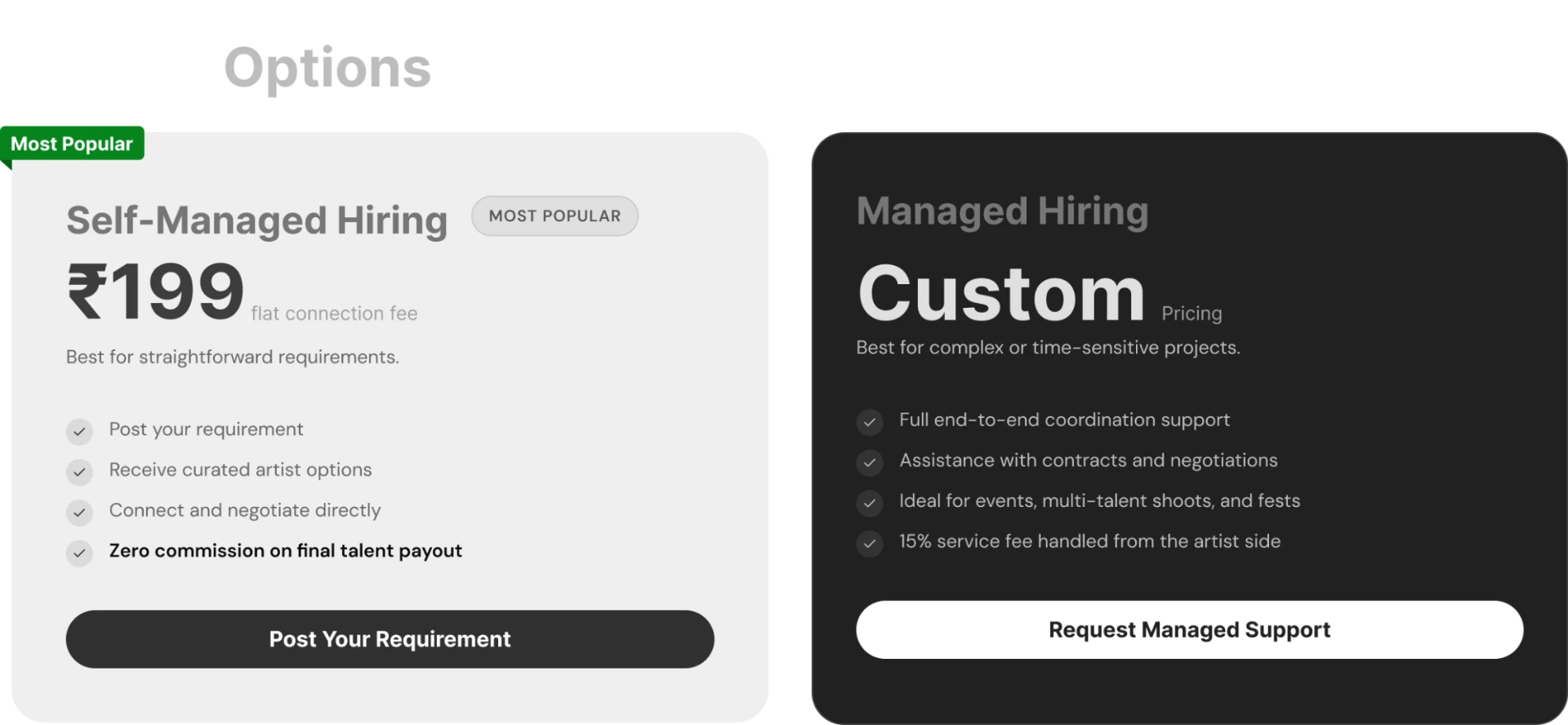 Side-by-side pricing comparison on the Sekeron landing page