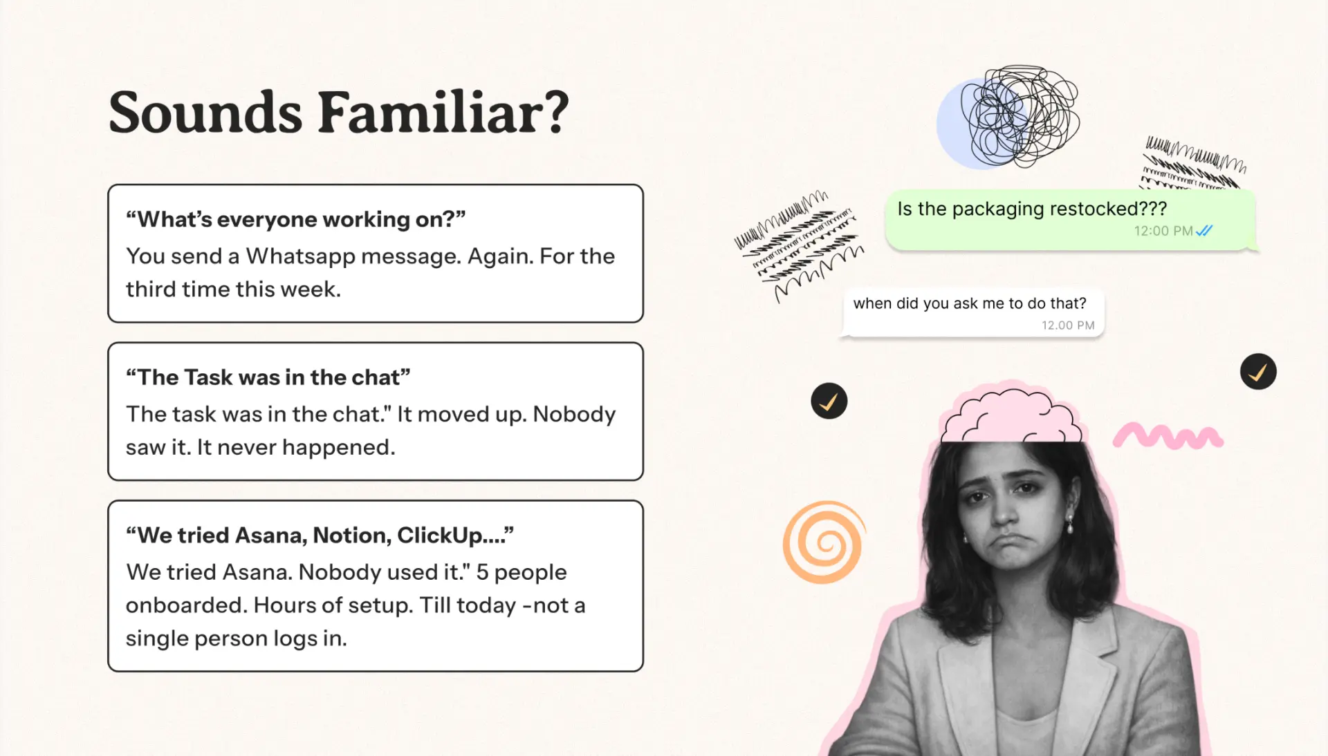 Navaa landing page pain section