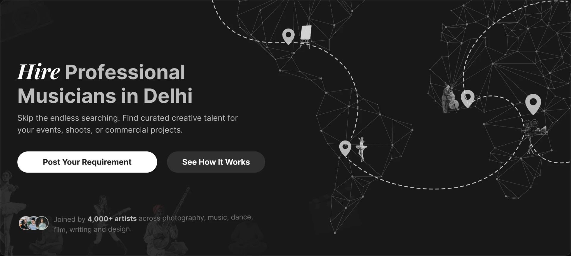 Sekeron landing page hero composition